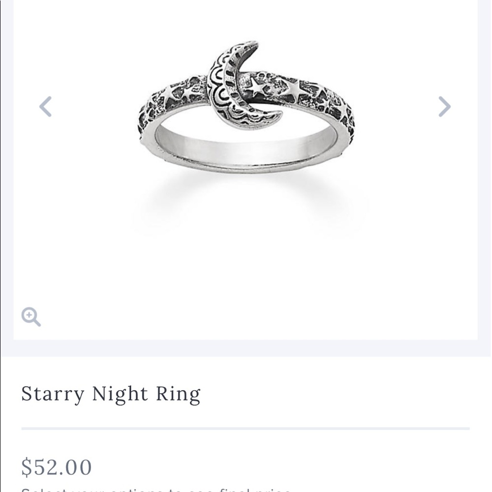 James Avery moon and stars ring